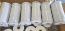 Braided Elastic Fabric - White, Black, 1/8" Width (220 Yard Spool)