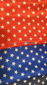 American Star Satin Polyester Fabric - American Flag Print, Red, Navy Blue, And Blue, 58/60" Width (1 Yard)