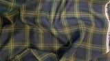 Green Blue Tartan Poly Rayon Fabric - Plaid, 58/60" Width (1 Yard)