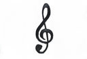 Embroidered Music Note Patch Gold