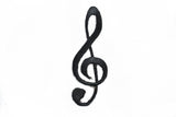 Embroidered Music Note Patch Gold