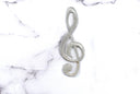 Embroidered Music Note Patch Gold