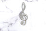 Embroidered Music Note Patch Gold