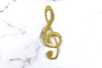 Embroidered Music Note Patch Gold