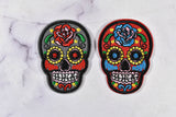 Embroidered Sugar Skull Iron-On Patch