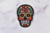 Embroidered Sugar Skull Iron-On Patch