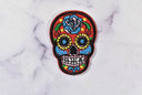 Embroidered Sugar Skull Iron-On Patch