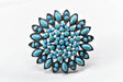 Brooch Turquoise Rock Pin Vintage 2.25"