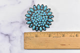 Brooch Turquoise Rock Pin Vintage 2.25"
