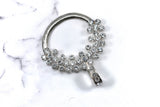 Rhinestone Connector Circular Vintage Silver 4.5in