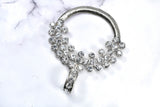 Rhinestone Connector Circular Vintage Silver 4.5in
