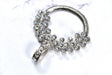 Rhinestone Connector Circular Vintage Silver 4.5in