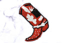 Beaded Cowboy Boot Applique