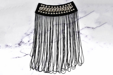 Chain Tassel Epaulettes Gold Shoulder