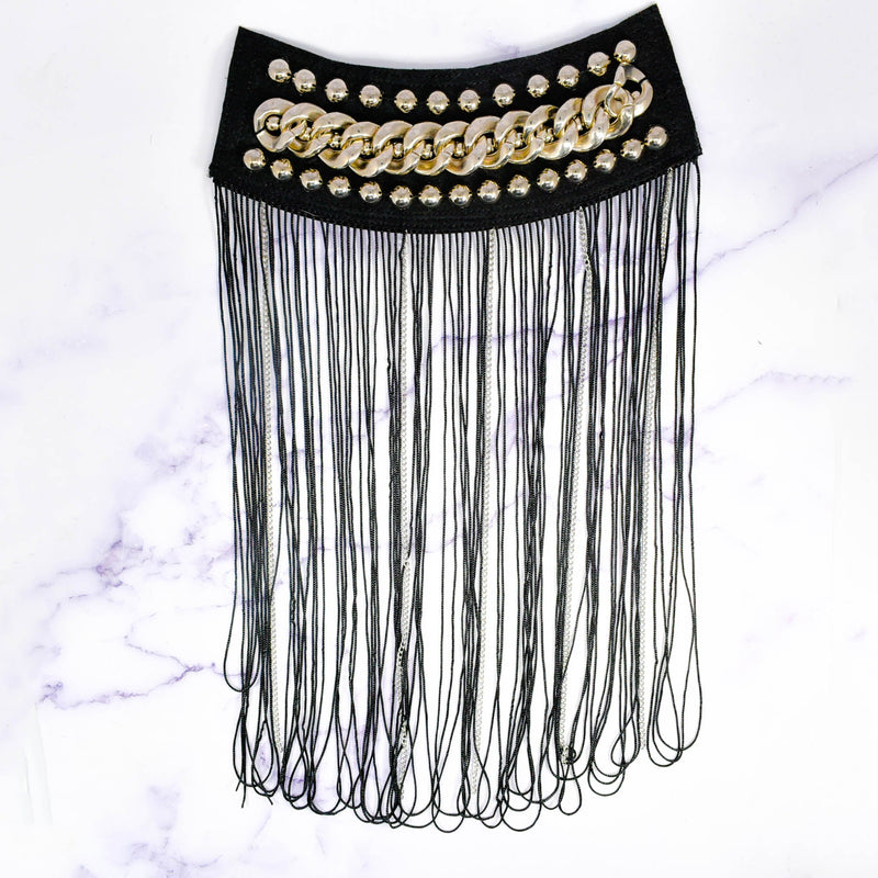 Chain Tassel Epaulettes Gold Shoulder