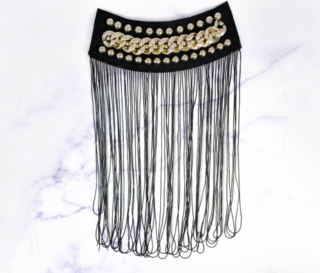 Chain Tassel Epaulettes Gold Shoulder