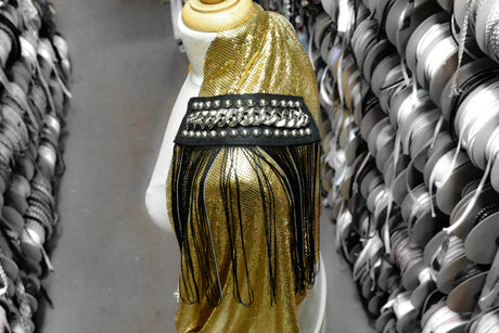 Chain Tassel Epaulettes Gold Shoulder