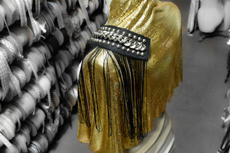Chain Tassel Epaulettes Gold Shoulder