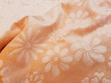 1 Yard Orange Stardust Embossed Floral Stretch Velvet Fabric for Dresses Decor DIY 56" Width