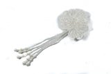 Sequin Flower Applique with Pearls