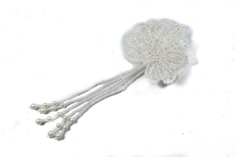 Sequin Flower Applique with Pearls