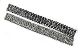 Rhinestone Trim Applique Clear Gunmetal 10.5in
