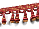 Tassel Fringe Trim Beaded Gold