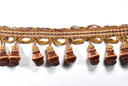 Tassel Fringe Trim Beaded Gold