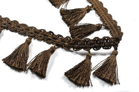 Tassel Trim Embroidered Fringe