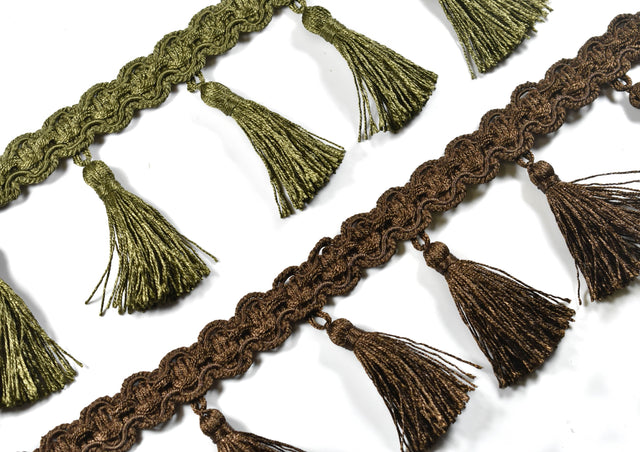 Tassel Trim Embroidered Fringe