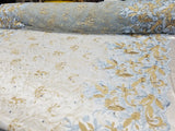 1 Yard Multicolor Floral Bridal Mesh Lace Fabric for Wedding Dresses 54 Inch Width