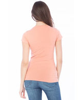 Lucky And Blessed Life 2632 Cotton Spandex Fabric - Dusty Coral, Fitted Round Neck (1 Piece)