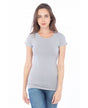 Lucky And Blessed Life 2632 Women's Fitted Round Neck Cotton Spandex Fabric - Cool Grey, Fitted Round Neck (1 Piece)