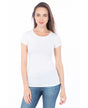 Lucky And Blessed Life 2632 Cotton Spandex Fabric - White, Fitted Round Neck (1 Piece)