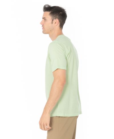 Lucky & Blessed Life 3142P Poly Cotton T-Shirt - Heather Creamy Green, Lightweight, Ribbed Neck (1 Piece)