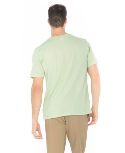 Lucky & Blessed Life 3142P Poly Cotton T-Shirt - Heather Creamy Green, Lightweight, Ribbed Neck (1 Piece)