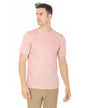 Lucky & Blessed Life 3142P Polyester Cotton Sublimation T-Shirt - Heather Blush, Ribbed Neck, Side Seam, 4.2 Oz (1 Piece)