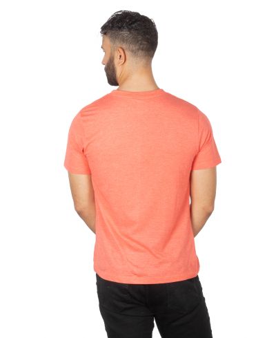 Lucky & Blessed Life 3142P Poly Cotton Fabric - Heather Coral, Sublimation T-Shirt, Side Seam, Ribbed Neck, 4.2 Oz (1 Piece)