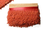 Beaded Fringe Trim Red Dangling