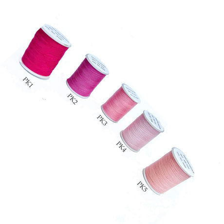 200 Yards Polyester Thread Pink Shade Small Spool for Embroidery and Crafts