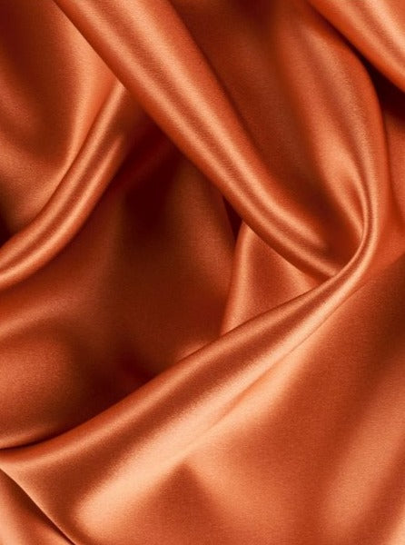 Stretch Satin Burnt Orange