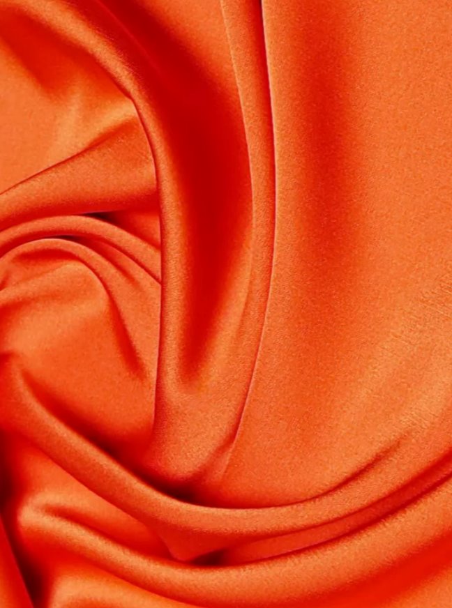 Orange Stretch Satin