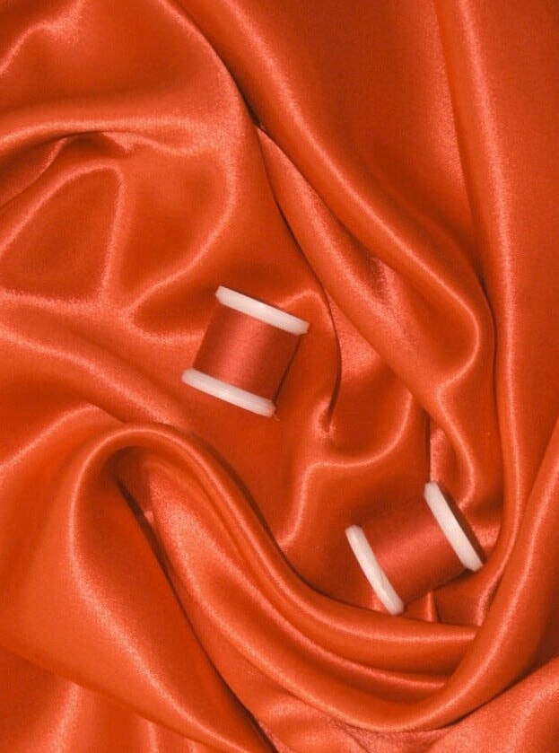 Orange Stretch Satin
