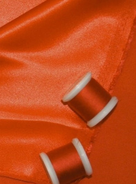 Orange Stretch Satin