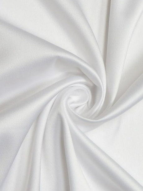 White Stretch Crepe Back Satin