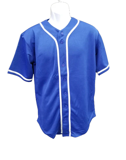 Baseball Jersey Polyester Fabric - Royal, Button Down Jersey (1 Piece)