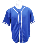 Baseball Jersey Polyester Fabric - Royal, Button Down Jersey (1 Piece)