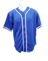 Baseball Jersey Polyester Fabric - Royal, Button Down Jersey (1 Piece)