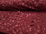 1 Yard 3D Butterfly Embroidered Burgundy Mesh Lace Fabric for Dresses and Crafts 50 Inch Width
