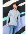 Lucky & Blessed Life 501 Cotton Polyester Sweatshirt Fabric - Heather Grey, Unisex Sponge Fleece, 10 Oz, Retail Fit (1 Unit)